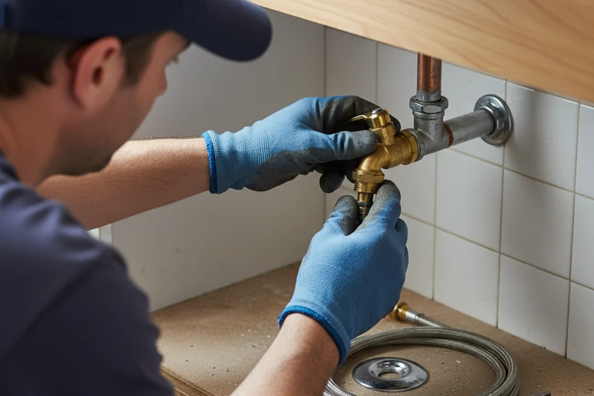 Shutoff valve and fitting work during Emergency Plumbing in Attica